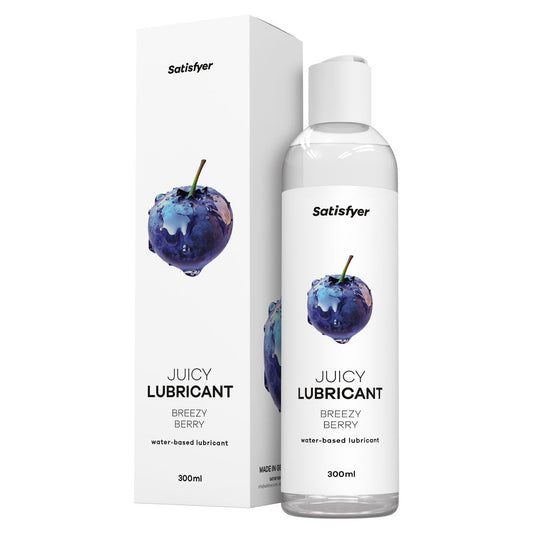 Satisfyer Juicy Lubricant 300 ml Breezy Berry - Blueberry Scented Water Based Lubricant - 300 ml Bottle Satisfyer