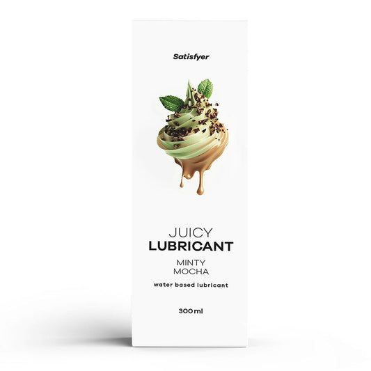 Satisfyer Juicy Lubricant 300 ml Minty Mocha - Mint & Coffee Scented Water Based Lubricant - 300 ml Bottle Satisfyer