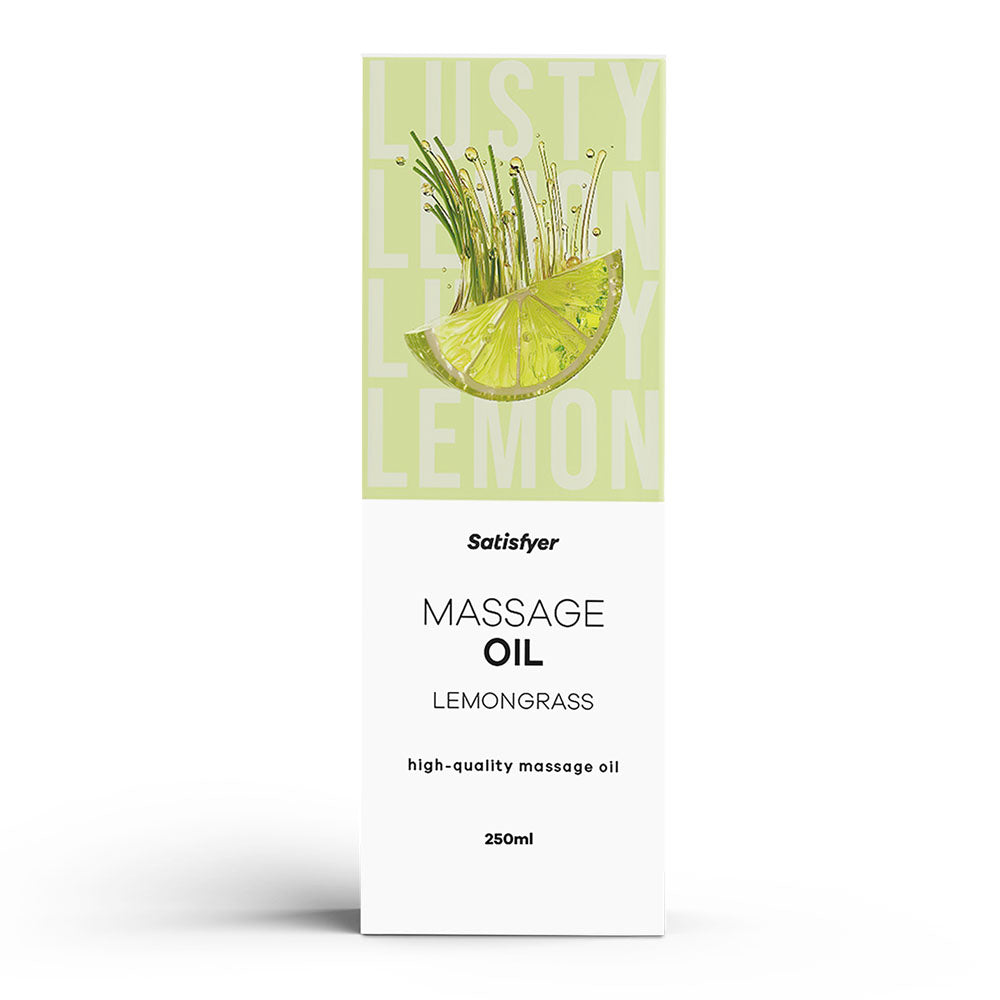 Satisfyer Massage Oil 250 ml Lemongrass - Lemongrass Scented Massage Oil - 250 ml Bottle Satisfyer