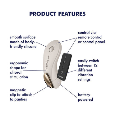 Satisfyer Little Secret - Battery Series - Beige Panty Vibrator with Remote Satisfyer