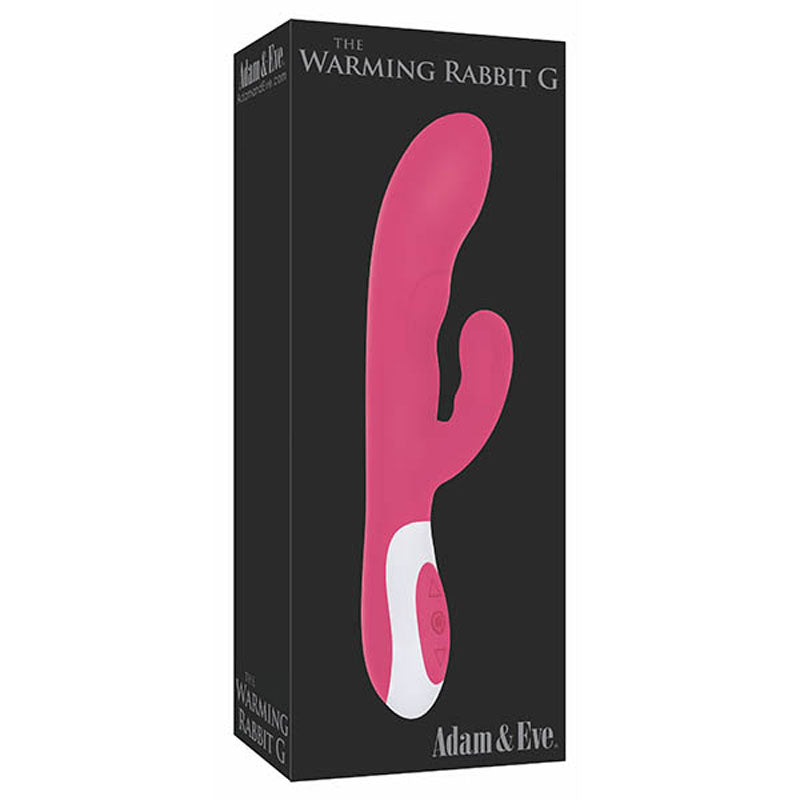 Adam & Eve The Warming Rabbit G - Pink 21.6 cm (8.5'') USB Rechargeable Warming Rabbit Vibrator Adam & Eve