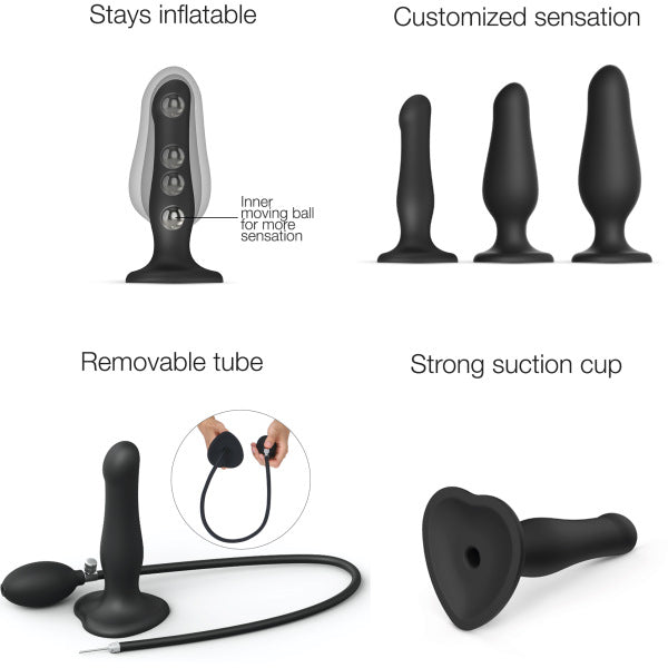 Strap-On-Me Hybrid Inflatable Dildo Plug  - Club X