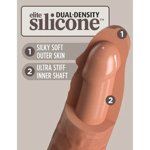 King Cock Elite 8'' Dual Density Cock - Tan 20.3 cm Dong - Club X