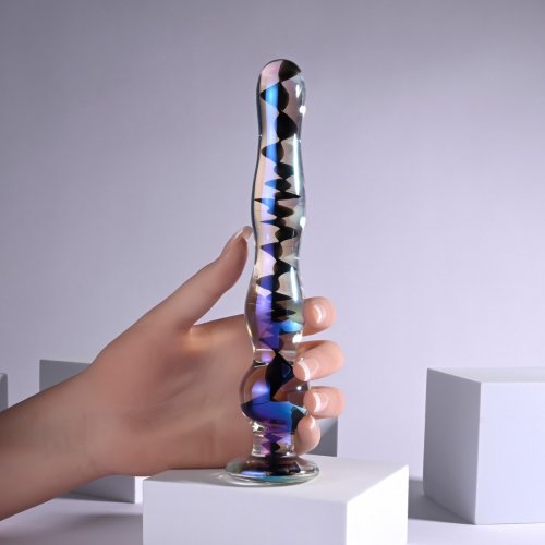 Playboy Pleasure Jewels Wand Glass Dildo - Club X