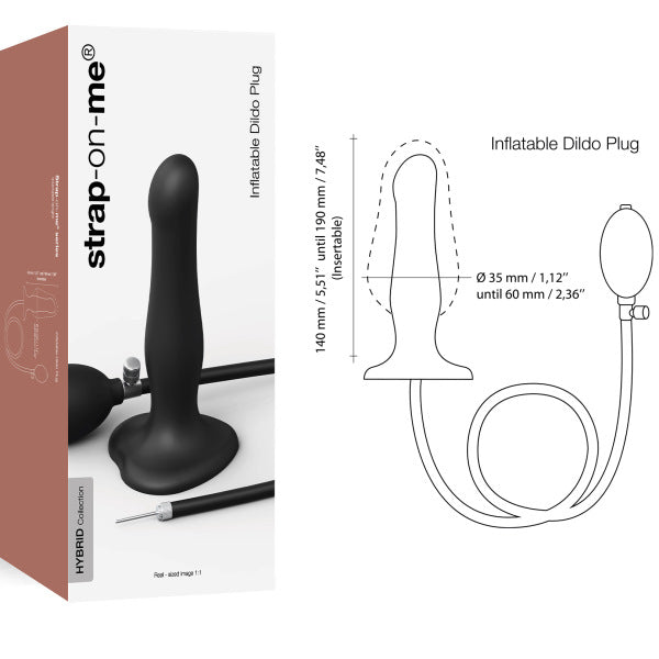 Strap-On-Me Hybrid Inflatable Dildo Plug  - Club X