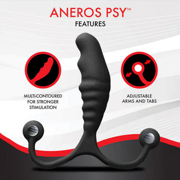Aneros PSY - Black Prostate Massager with Flexible Arms Aneros