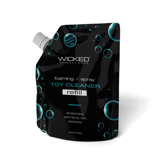 Wicked Foaming & Spray Toy Cleaner Refill - Unscented Antibacterial Toy Cleaner - 710 ml (24 oz) Pouch Default Title - Club X