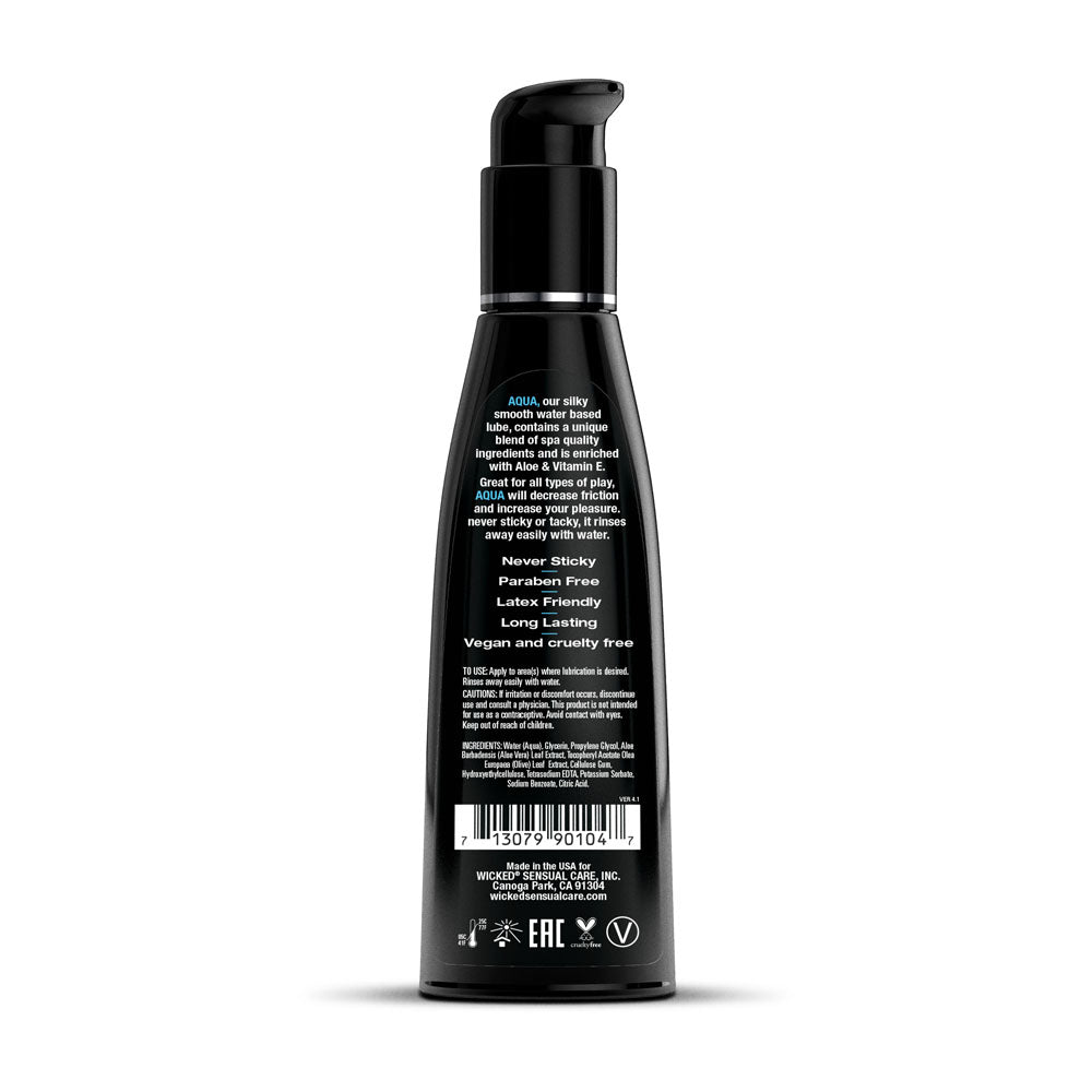 Wicked Aqua - Water Based Lubricant - 120 ml (4 oz) Bottle Wicked