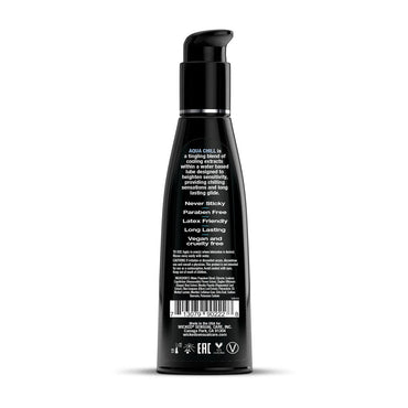 Wicked Aqua Chill - Cooling Water Based Lubricant - 120 ml (4 oz) Bottle Wicked