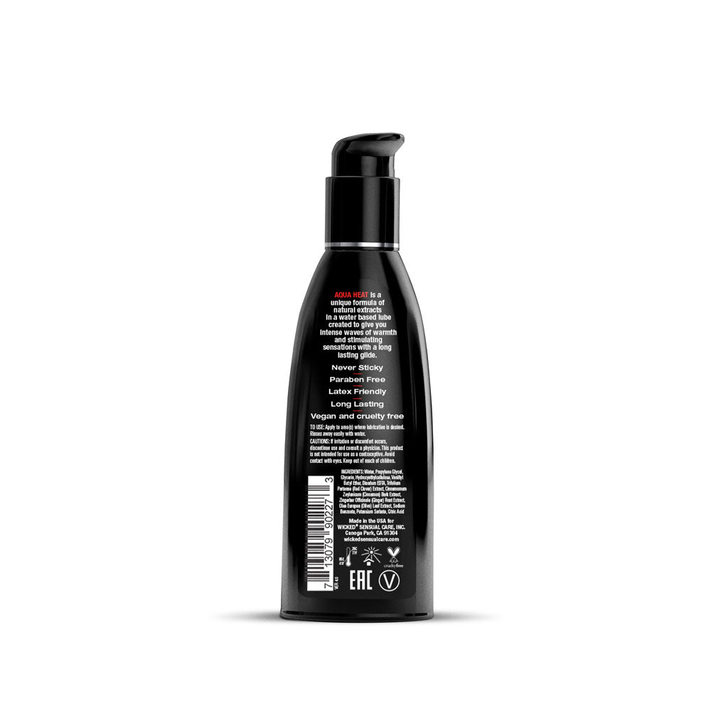 Wicked Aqua Heat - Warming Water Based Lubricant - 60 ml (2 oz) Bottle Wicked