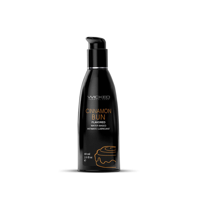 Wicked Aqua Cinnamon Bun - Cinnamon Bun Flavoured Water Based Lubricant - 60 ml (2 oz) Bottle Wicked