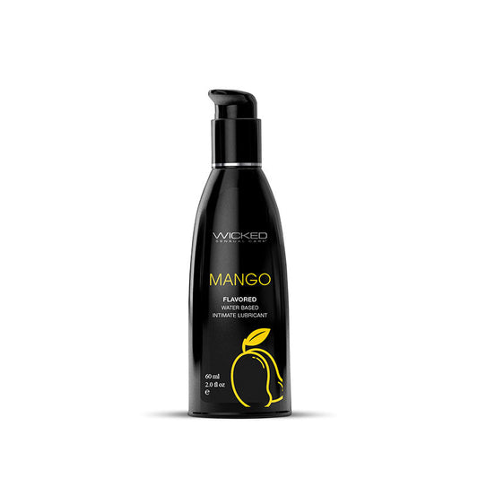 Wicked Aqua Mango - Mango Flavoured Water Based Lubricant - 60 ml (2 oz) Bottle Club X