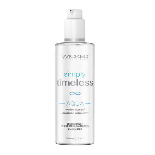 Wicked Simply Timeless Aqua - Water Based Lubricant - 120 ml (4 oz) Bottle Wicked