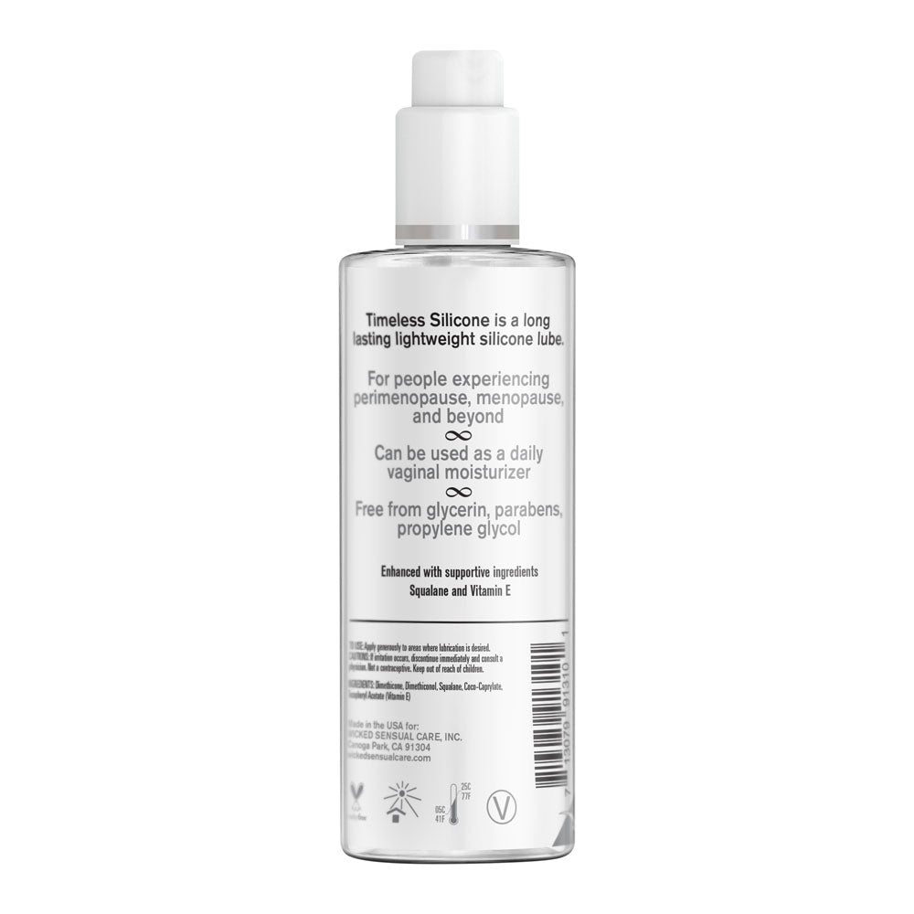 Wicked Simply Timeless Silicone - Silicone Based Lubricant - 120 ml (4 oz) Bottle Wicked