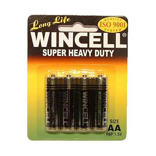 Wincell AA Super Heavy Duty Batteries - Super Heavy Duty Batteries - AA 4 Pack Wincell/winmax