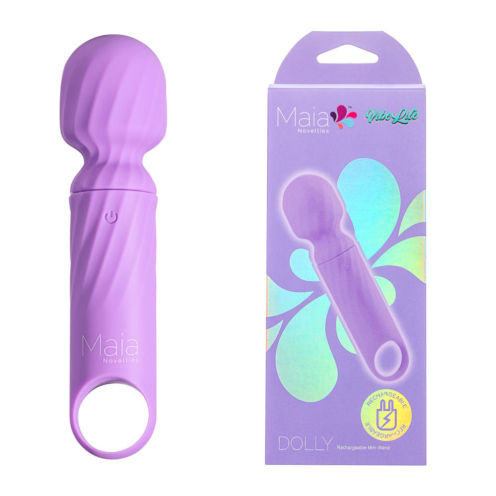 Maia DOLLY - Purple - Purple 12.7 cm USB Rechargeable Massage Wand Maia Toys