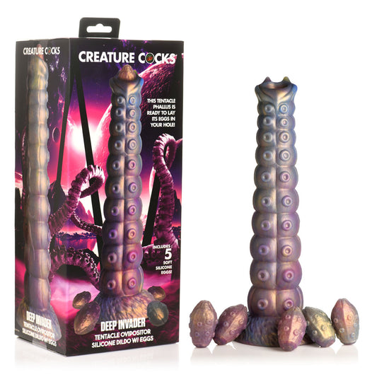 Creature Cocks Deep Invader Tentacle Ovipositor silicone fantasy dildo - ClubX Australia