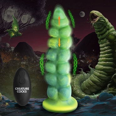 Creature Cocks Squirmer - Green 22.3 cm USB Rechargeable Thrusting Fantasy Dildo XR Brands