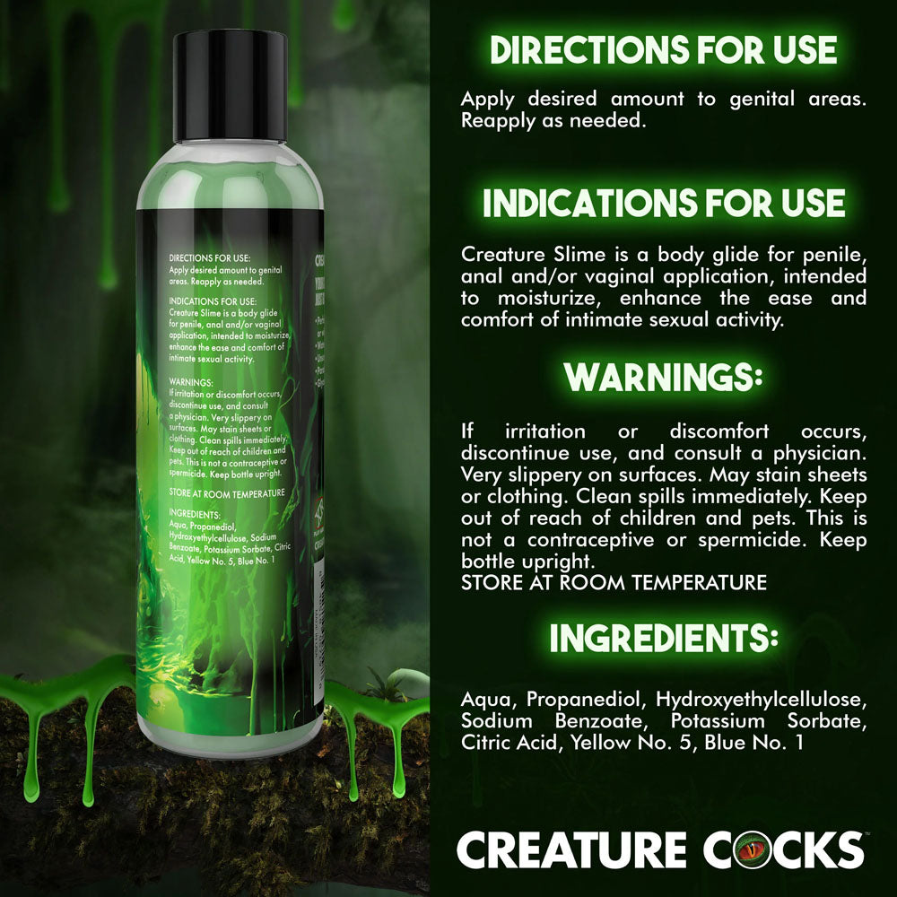 Creature Slime by Creature Cocks - Green Slime - Green Water Based Lubricant - 237 ml Bottle XR Brands