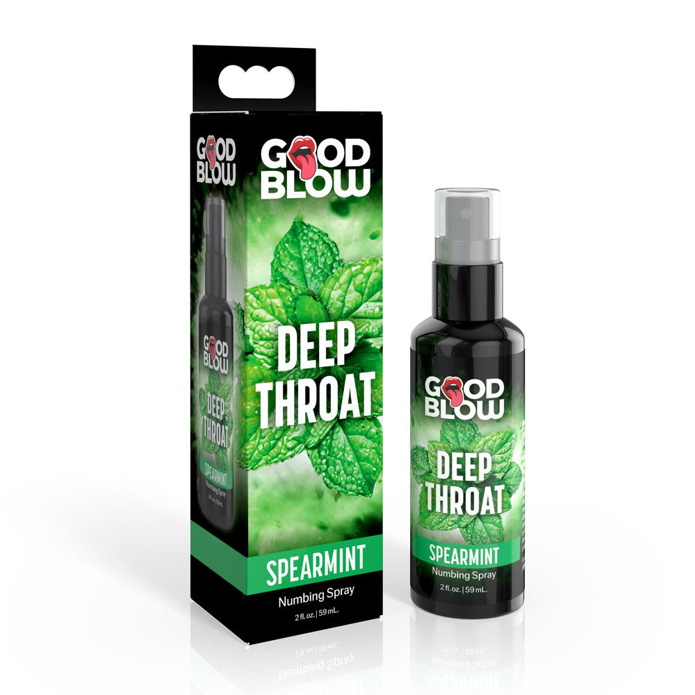 Good Blow Deep Throat Spray - Spearmint - Spearmint Flavoured Numbing Spray - 59 ml Spray XR Brands