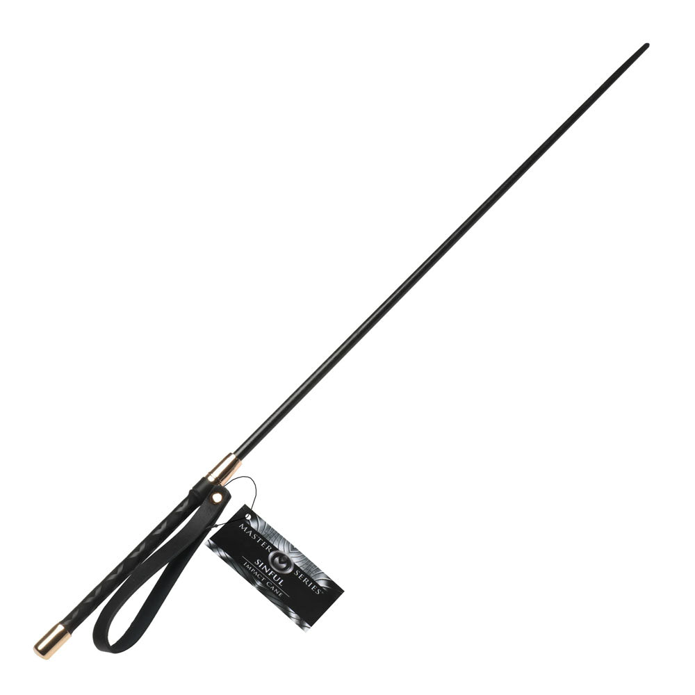 Master Series Sinful Impact Cane - Black Plastic Cane Whip Black - Club X