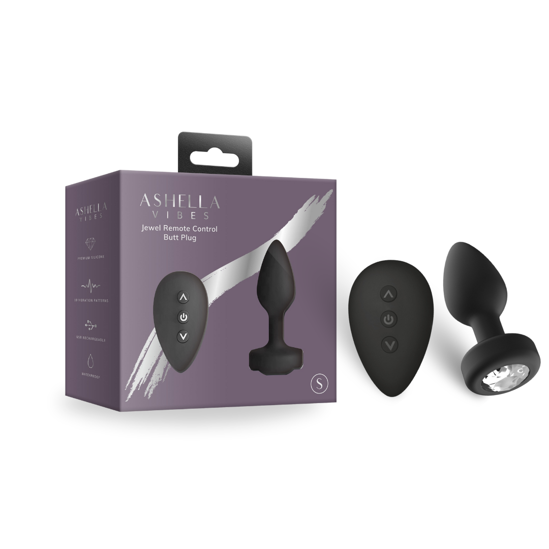 Ashella Vibes Jewel Remote Control Butt Plug Small - Club X