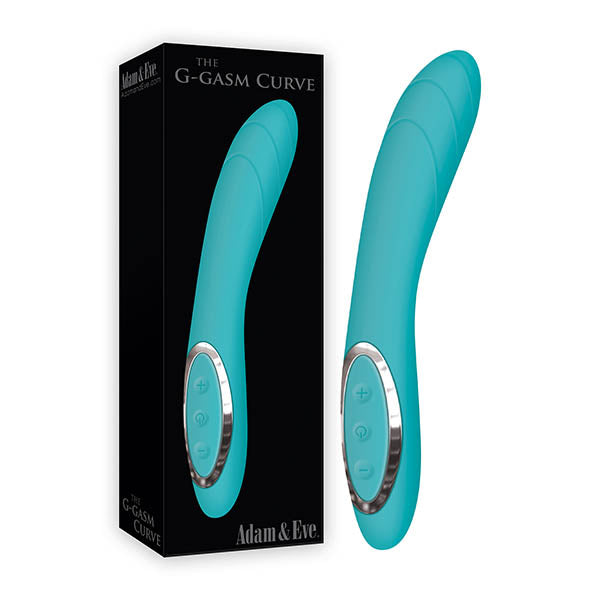 Adam & Eve The G-Gasm Curve - Aqua 21 cm (8.25'') USB Rechargeable Vibrator Adam & Eve
