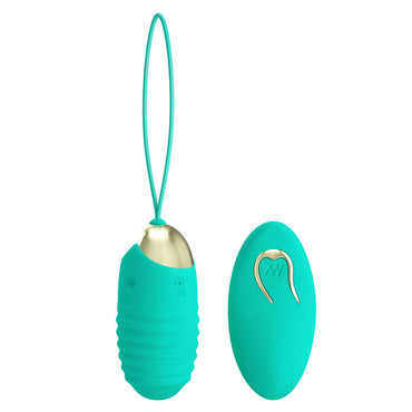Party Up IAN Remote Egg - Teal - Teal USB Rechargeable Vibrating Egg with Wireless Remote Party Up