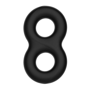 CRAZY BULL Double Donut Cock & Ball Ring - Black Cock & Ball Ring Pretty Love