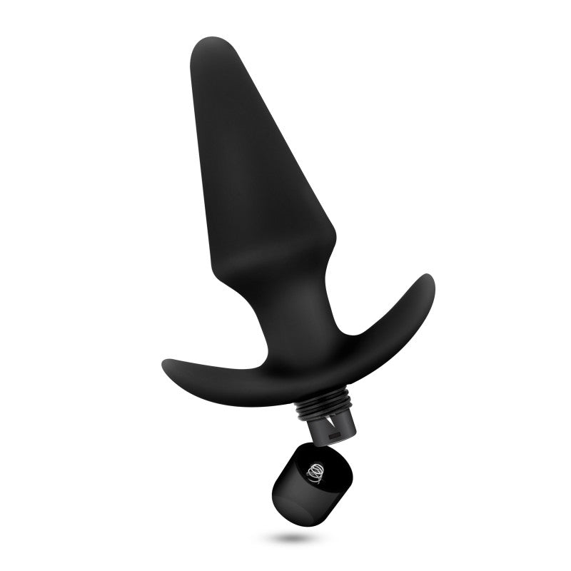 Anal Adventures Platinum Vibrating Plug - Black 12.7 cm (5'') Vibrating Butt Plug Blush Novelties