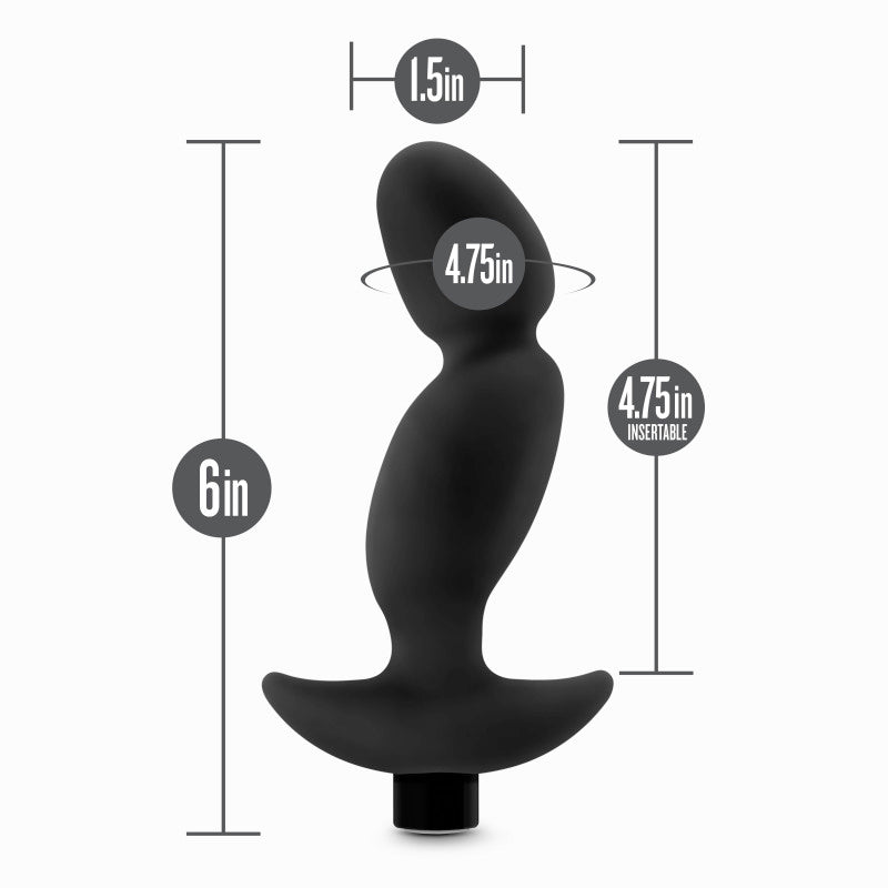 Anal Adventures Platinum Vibrating Prostate Massager 04 - Black 16.5 cm USB Rechargeable Prostate Massager Blush Novelties