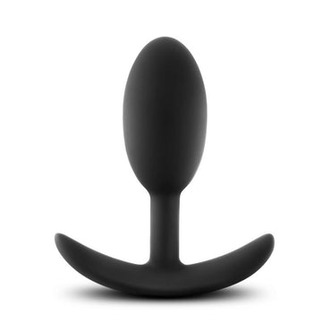 Anal Adventures Platinum Vibra Slim Plug - Black 10.1 cm Butt Plug with Internal Ball Blush Novelties