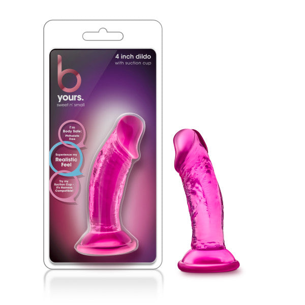 B Yours - Sweet n Small 4'' Dildo - Pink 10 cm Dong Blush