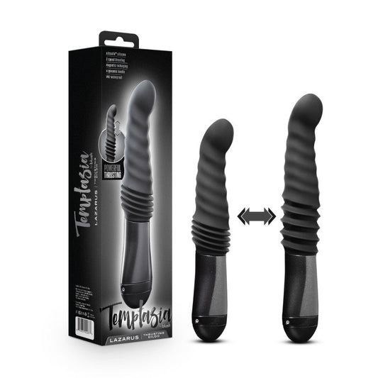 Temptasia Lazarus Thrusting Dildo - Black 25.4 cm USB Rechargeable Thrusting Dildo Blush Novelties