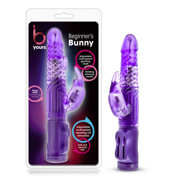 B Yours - Beginner's Bunny - Purple 22.2 cm (8.75'') Rabbit Vibrator Blush Novelties