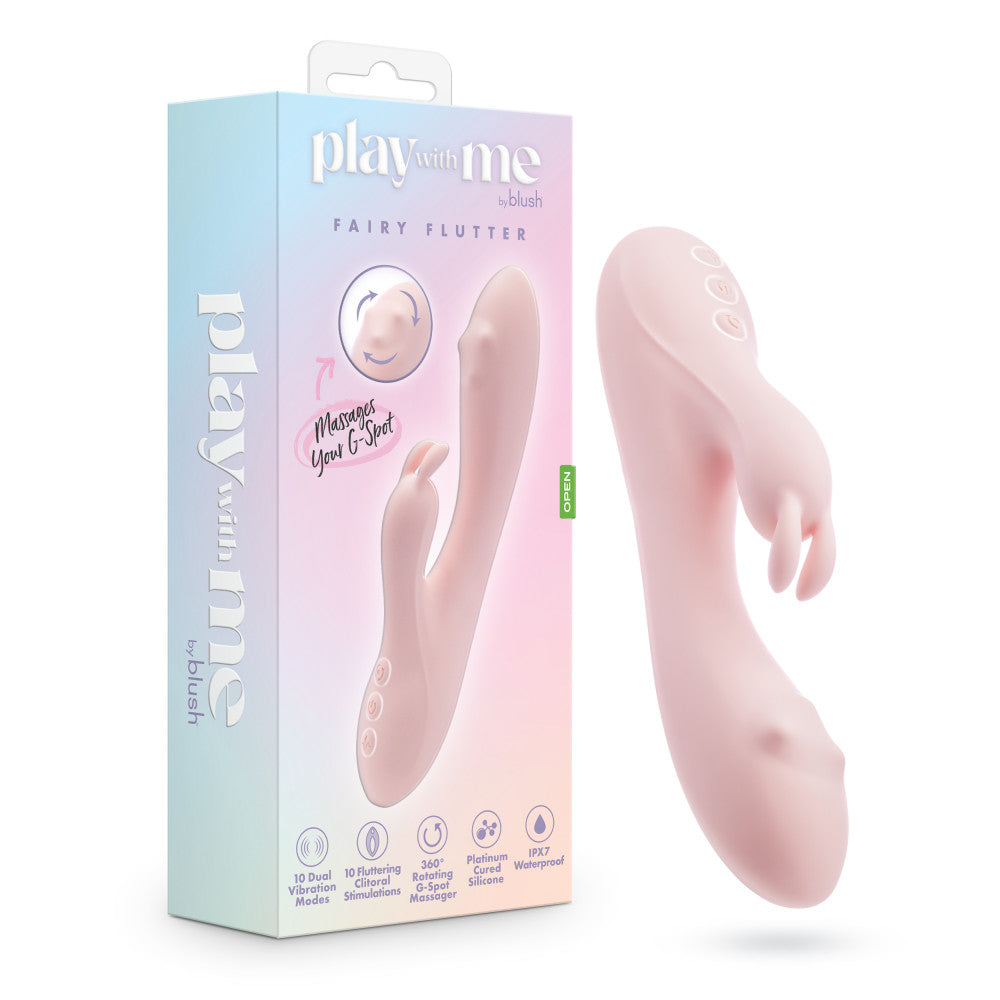 Play With Me - Fairy Flutter - Pink 19.7 cm USB Rechargeable Rabbit Vibrator Blush Novelties