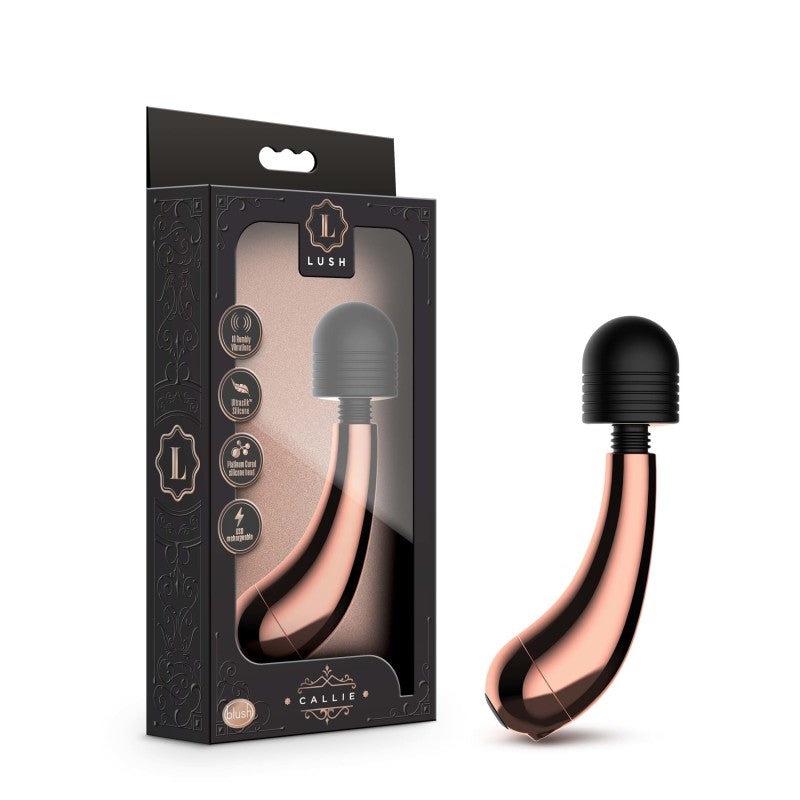 Lush Callie - Rose Gold USB Rechargeable Mini Massager Wand Blush Novelties