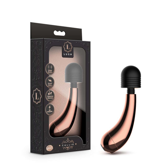 Lush Callie - Rose Gold USB Rechargeable Mini Massager Wand Blush Novelties