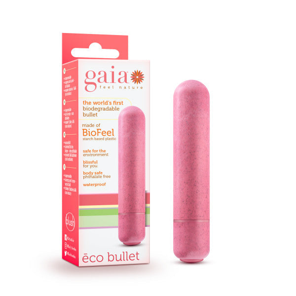 Gaia Eco Bullet - Coral Pink 8.9 cm (3.5'') Bullet Blush Novelties
