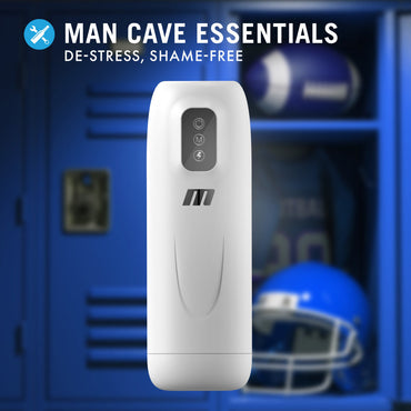 M For Men Robo-Bator - White USB Rechargeable Vibrating Auto Stroker Blush Novelties