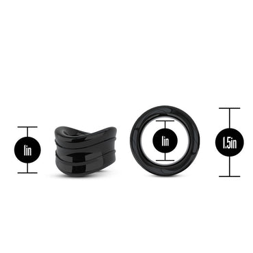 Stay Hard Beef Ball Stretcher Snug - Black 2.5 cm Ball Stretcher Ring Blush Novelties