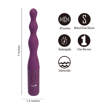 Maia DANI - Purple 17.8 cm USB Rechargeable Beaded Vibrator Maia Toys