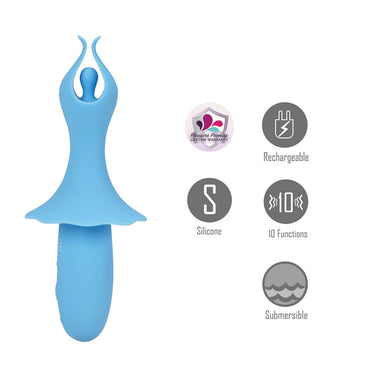 Maia SIENNA - Blue - Blue 15.2 cm USB Rechargeable Fluttering Bullet Maia Toys