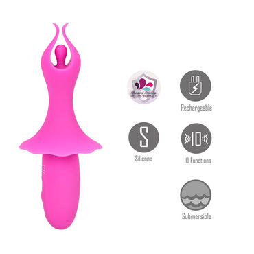 Maia SIENNA - Pink - Pink 15.2 cm USB Rechargeable Fluttering Bullet Maia Toys