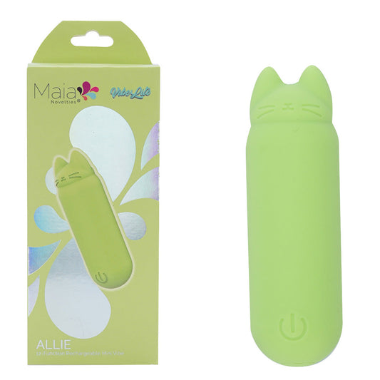 Maia ALLIE - Green 7.6 cm USB Rechargeable Vibrating Bullet Maia Toys