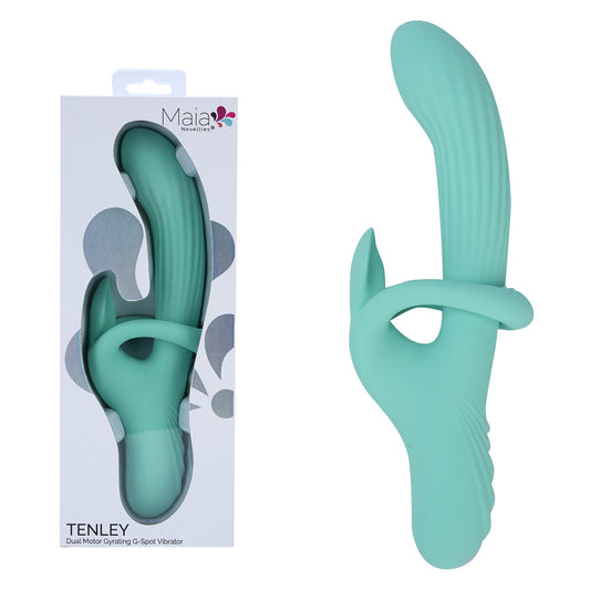 Maia TENLEY - Mint Green 24.1 cm USB Rechargeable Gyrating Rabbit Vibrator Maia Toys