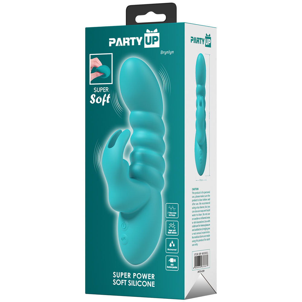 Party Up BRYNLYN - Teal - Teal 18.2 cm USB Rechargeable Rabbit Vibrator Party Up