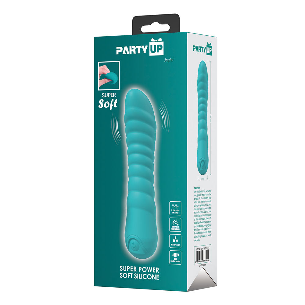 Party Up JAYLEI - Teal - Teal 14.6 cm USB Rechargeable Vibrator Party Up