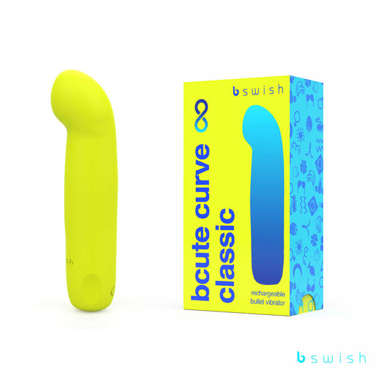 Bcute Curve Infinite Classic - Citrus Yellow - Yellow 10 cm USB Rechargeable Vibrator Yellow / 50 - ClubX