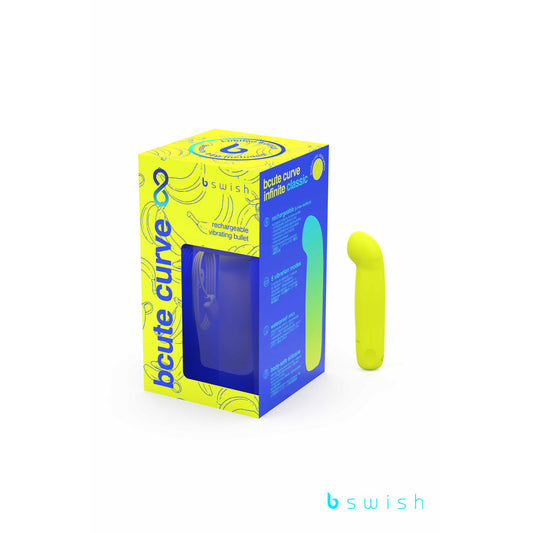 Bcute Curve Infinite Classic Limited Edition - Citrus Yellow - Yellow 10 cm USB Rechargeable Vibrator with Limited Edition Storage Case Yellow / 50 - ClubX